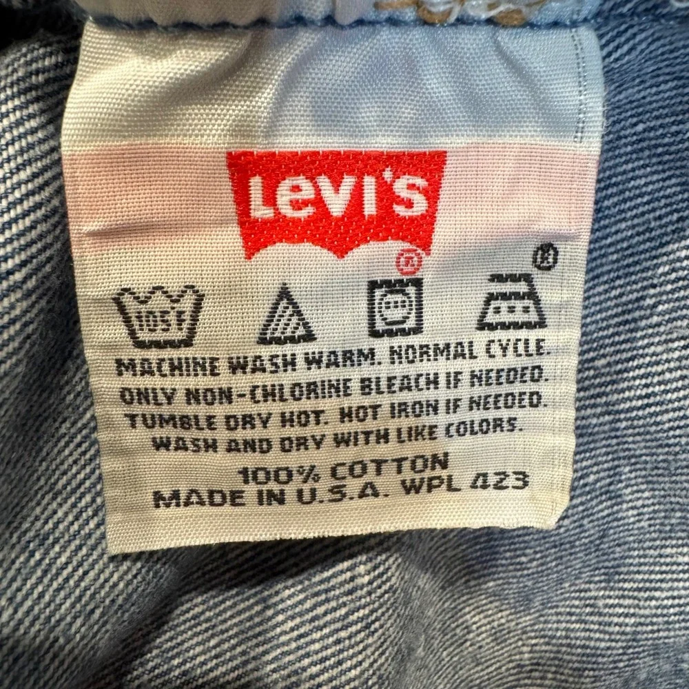 Vintage Y2K Levis 501 Mens 38x32 Made in USA Blue Straight Leg‎ Button Fly Jeans